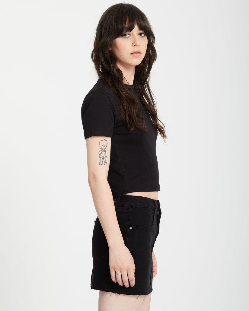 Volcomstone Tight Crop-Top - Black