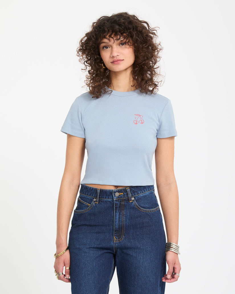 As If Baby Crop-Top - Cali Blue