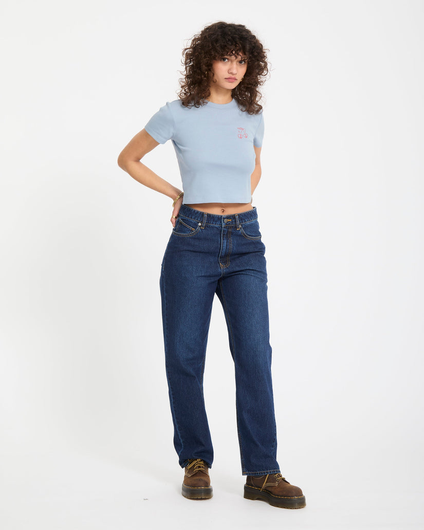 As If Baby Crop-Top - Cali Blue