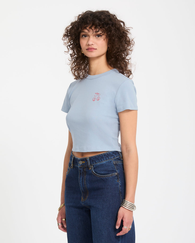 As If Baby Crop-Top - Cali Blue