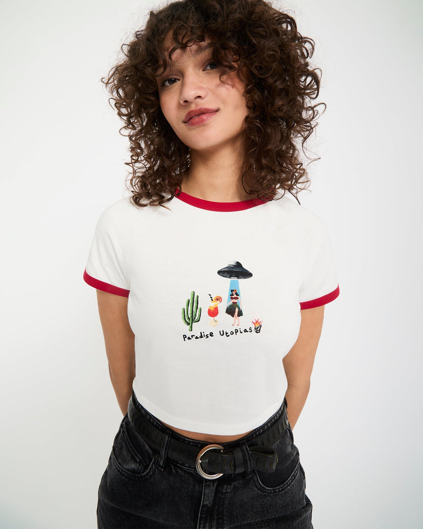 Mickey Mason Crop-Top - Off White