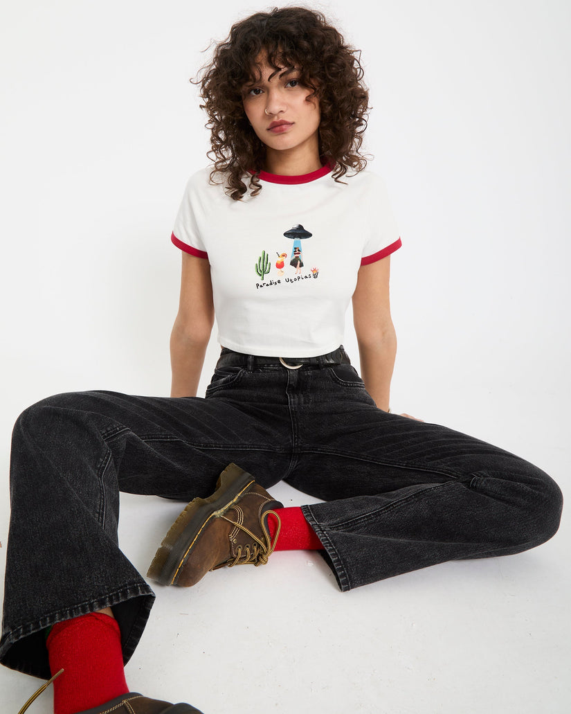 Mickey Mason Crop-Top - Off White