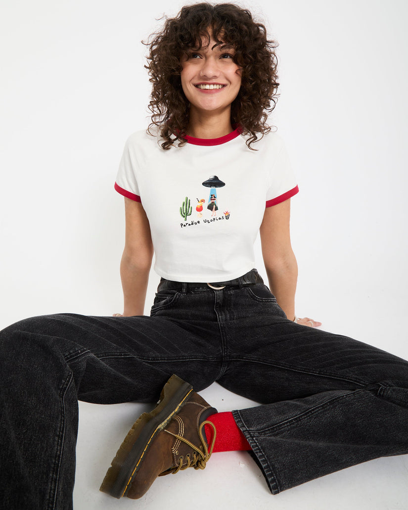 Mickey Mason Crop-Top - Off White