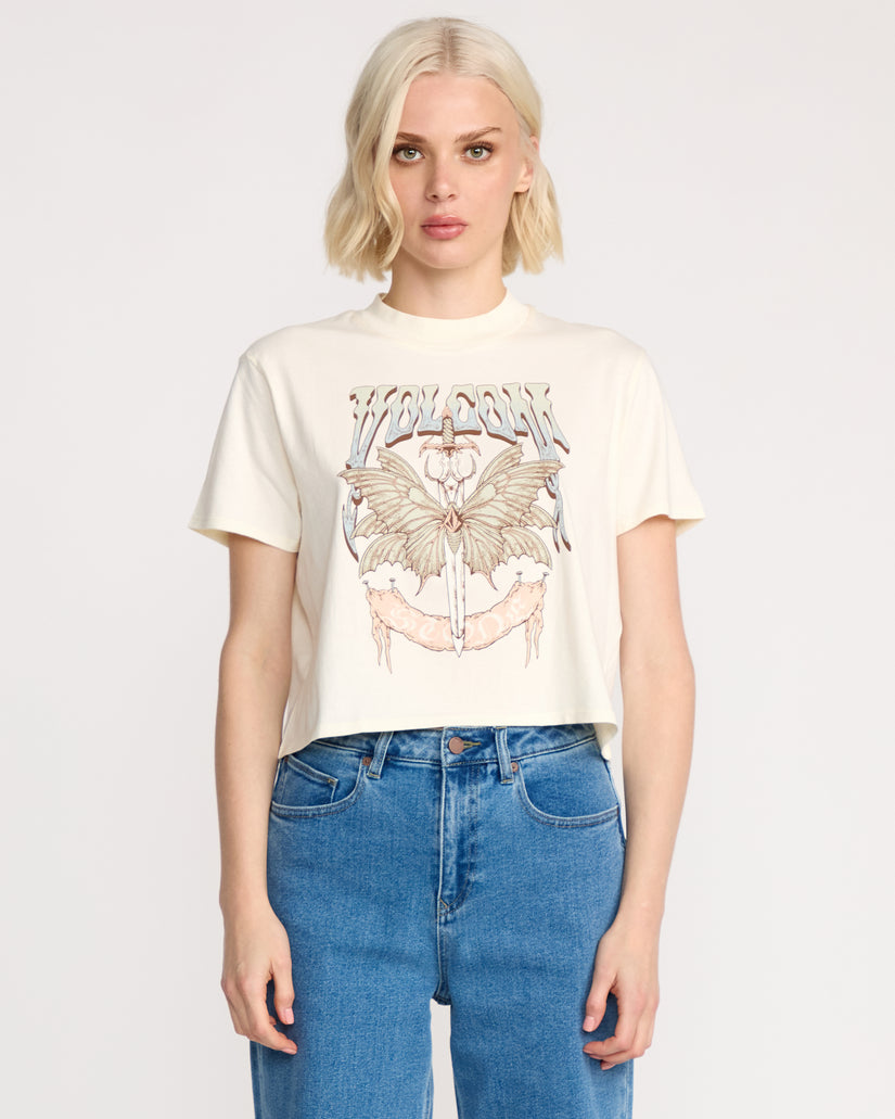 Dial Crop T-Shirt - Bone