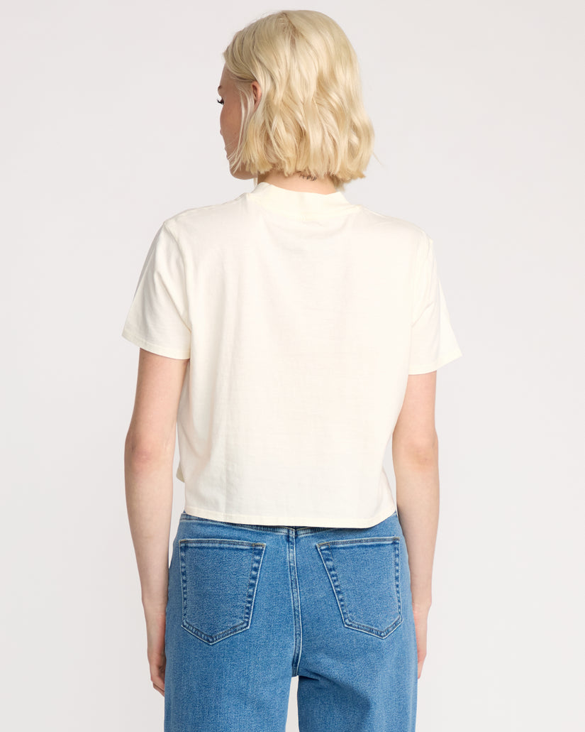 Dial Crop T-Shirt - Bone