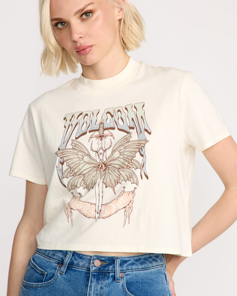 Dial Crop T-Shirt - Bone