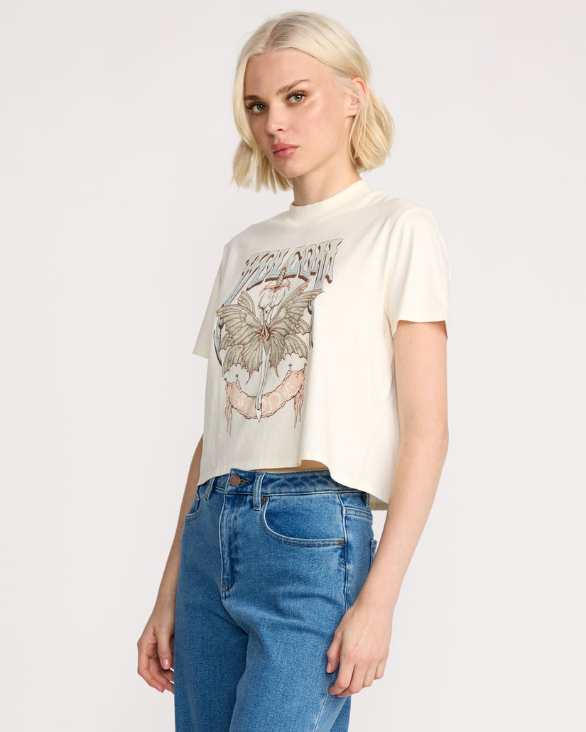 Dial Crop T-Shirt - Bone