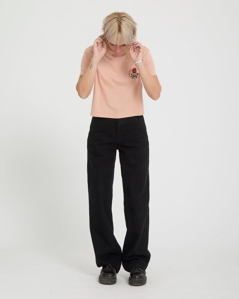 Dial Crop T-Shirt - Misty Rose