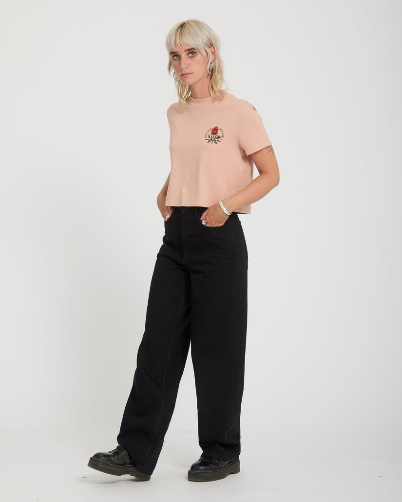 Dial Crop T-Shirt - Misty Rose