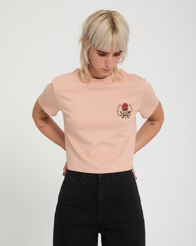 Dial Crop T-Shirt - Misty Rose