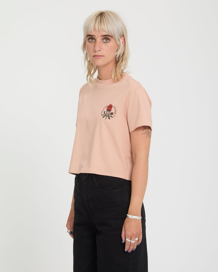Dial Crop T-Shirt - Misty Rose