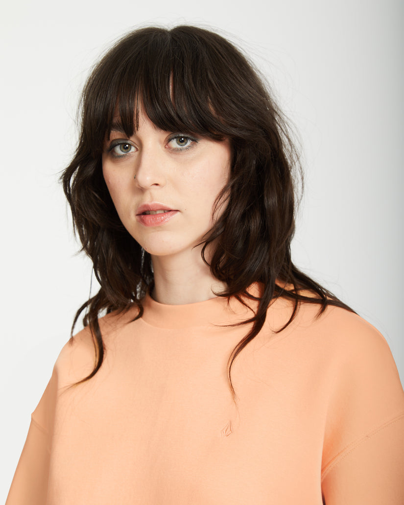 Stone Heart Up Pullover - PALE PEACH