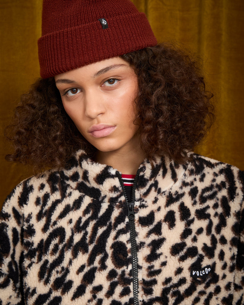 Wylding Out Sherpa Jacke - Animal Print
