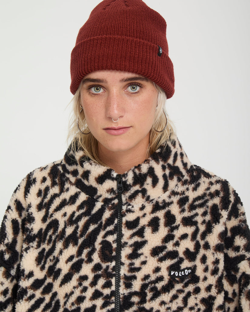 Wylding Out Sherpa Jacke - Animal Print