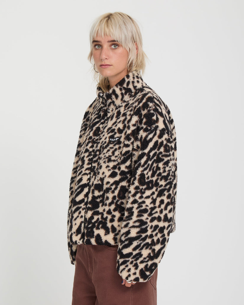 Wylding Out Sherpa Jacke - Animal Print