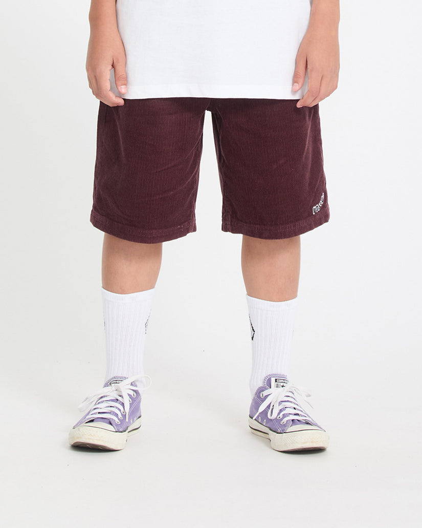 Outer Spaced Elasticated Waist Corduroy Shorts - Pistol Punch - (KINDER)