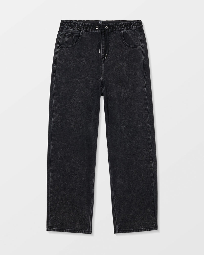 Freazy Loose Elasticated Waist Jeans - Blackity Black - (KINDER)