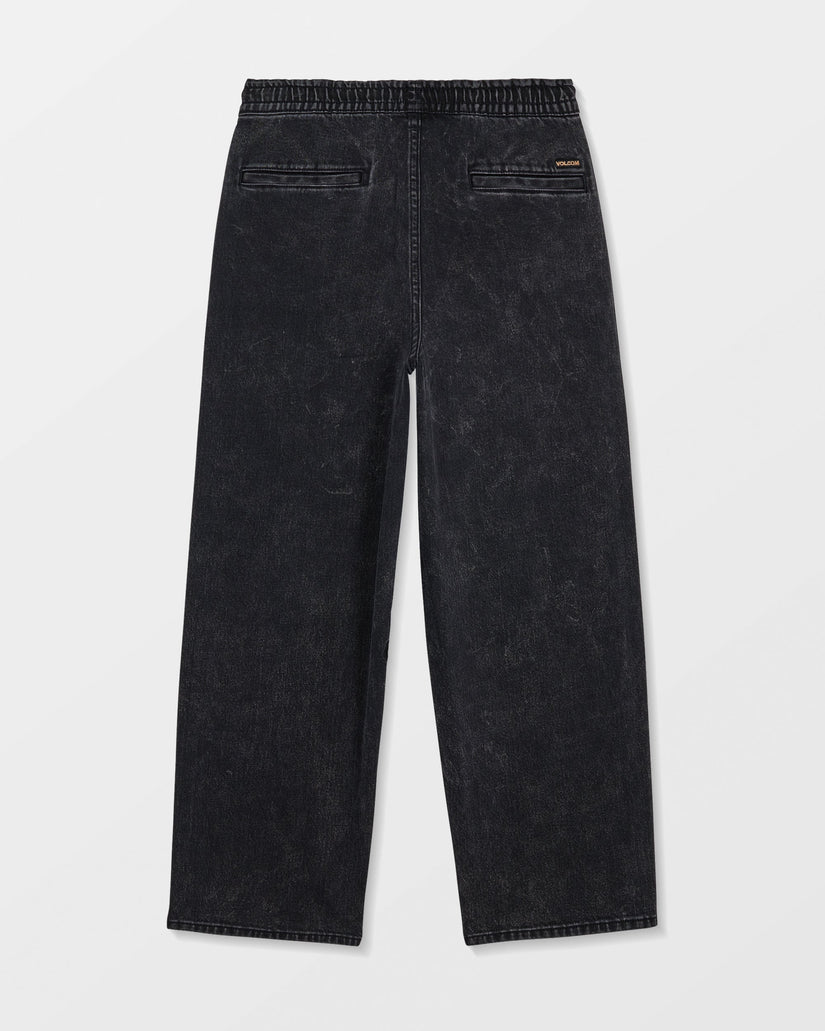 Freazy Loose Elasticated Waist Jeans - Blackity Black - (KINDER)