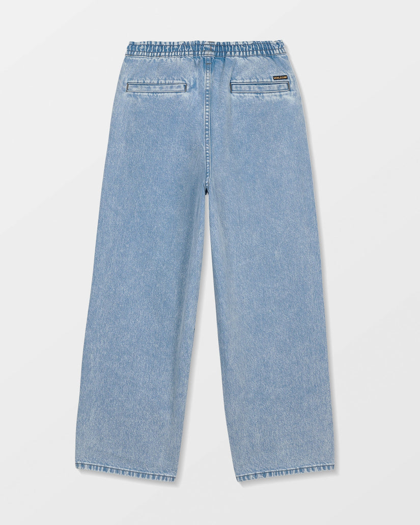 Freazy Loose Elasticated Waist Jeans - Pale Aqua - (KINDER)