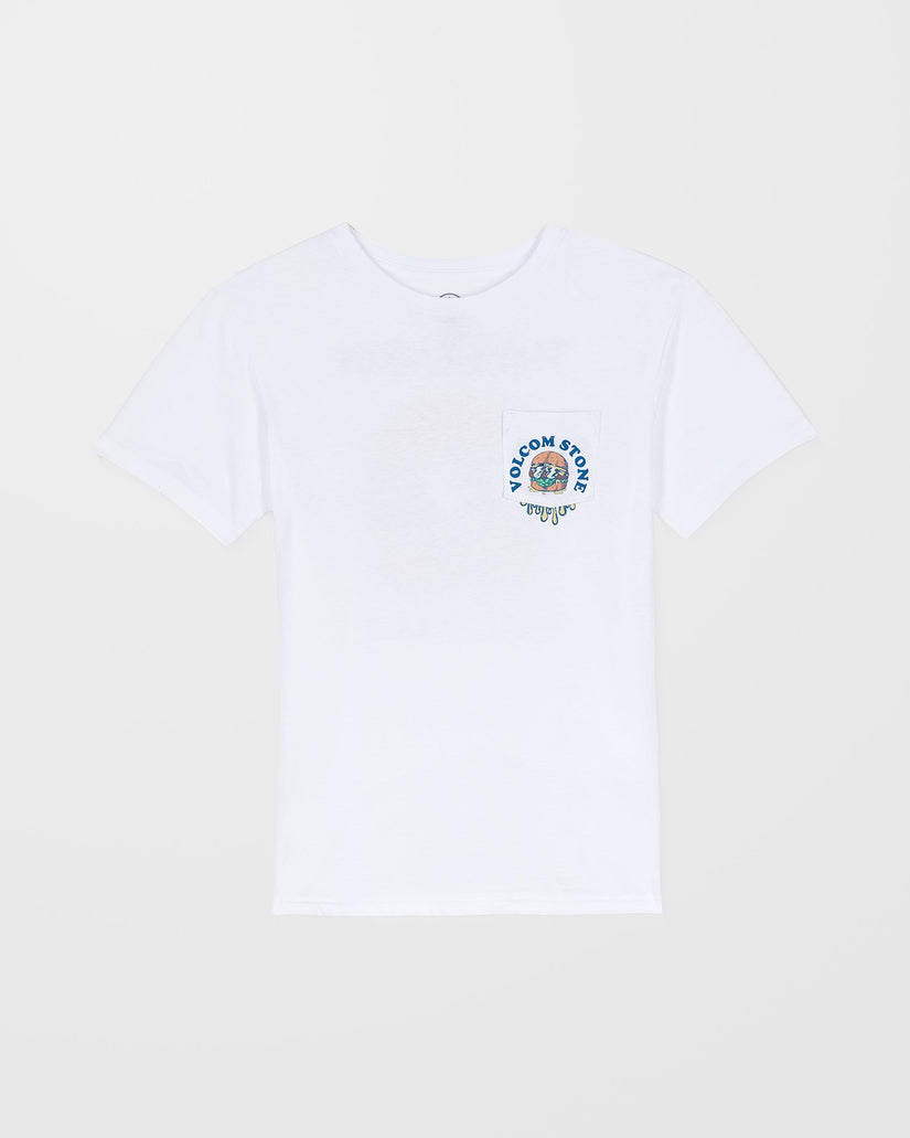 Burgstone Pocket T-Shirt - White - (KINDER)