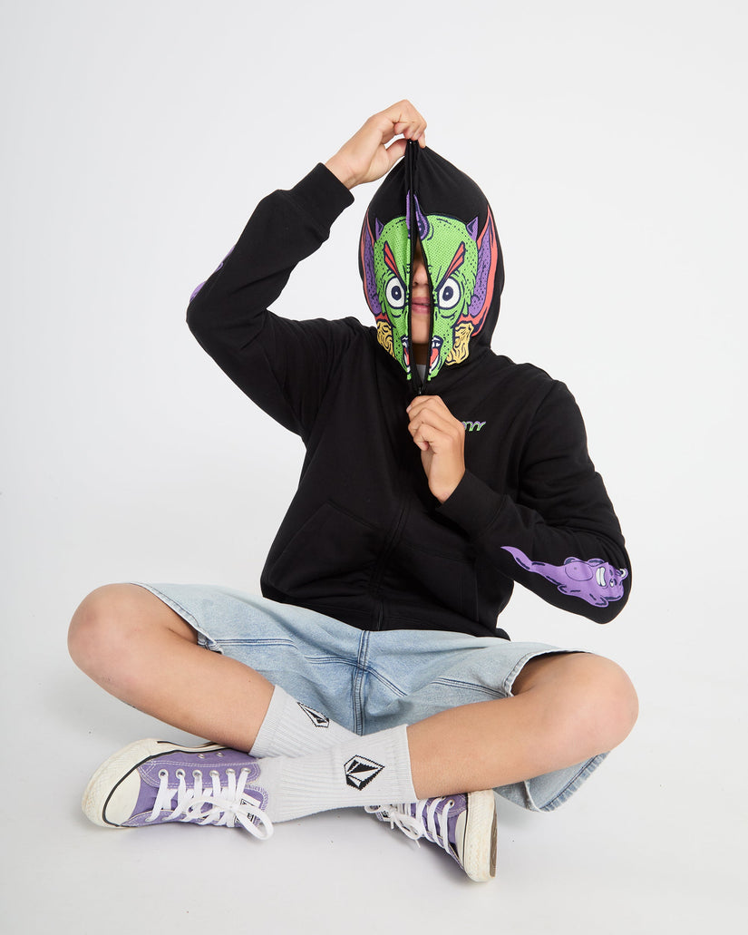 Ben Sanair Full Zip Hoodie - Black - (KINDER)