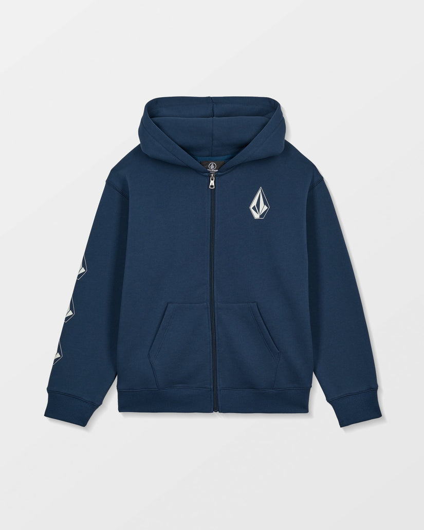 Iconic Stone Gid Zip Hoodie - Dust Bowl Indigo - (KINDER)