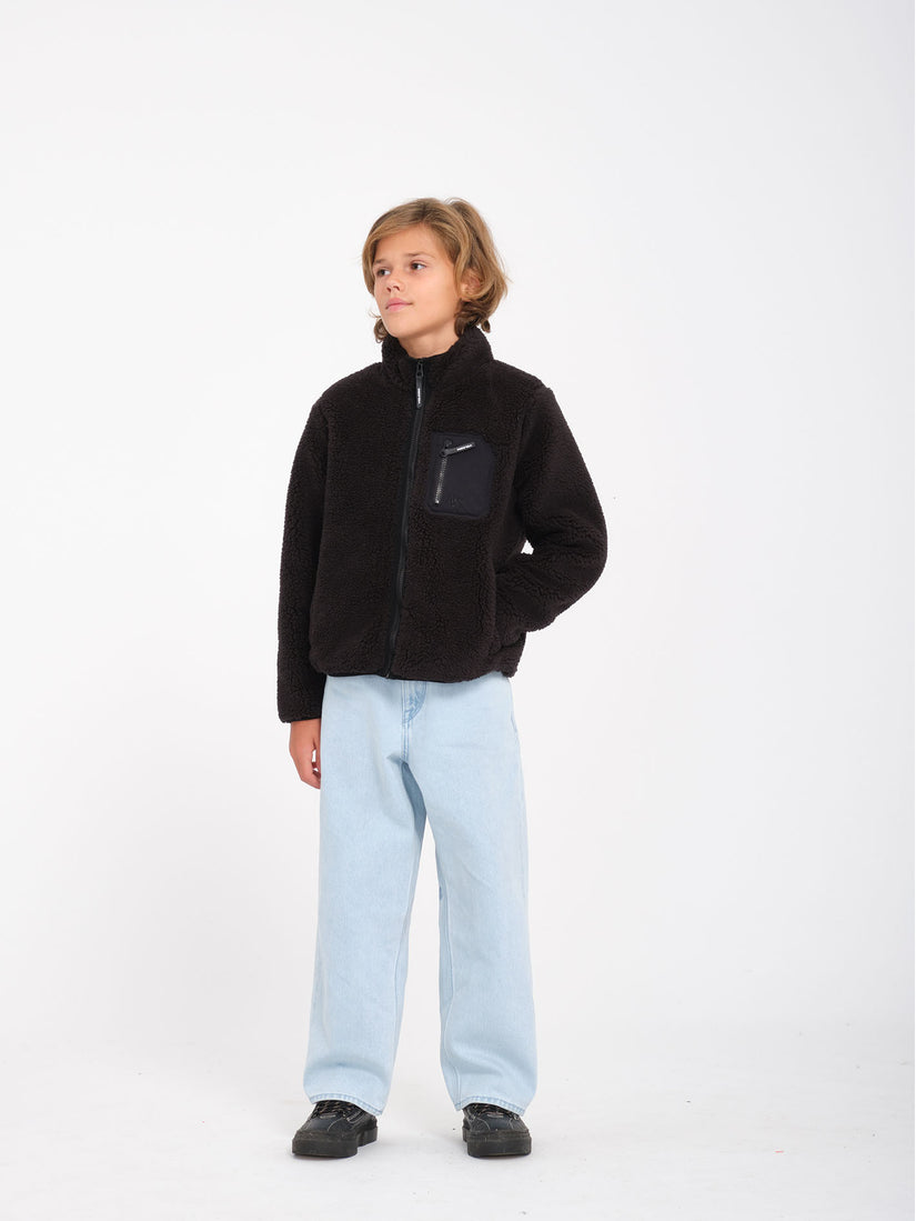 Muzzer Fuzzar Zip Sweatshirt- Black  - (KINDER)