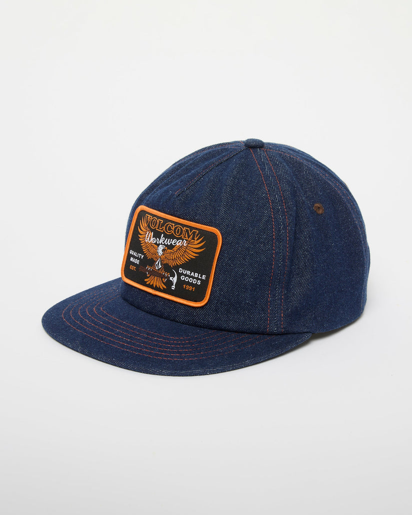 Hammered Workwear Kappe - Dust Bowl Indigo