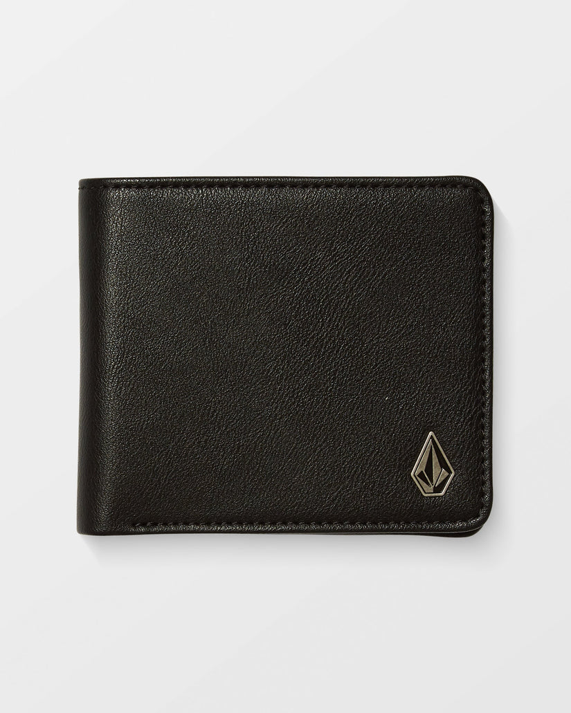 Slim Stone Große Brieftasche - Black