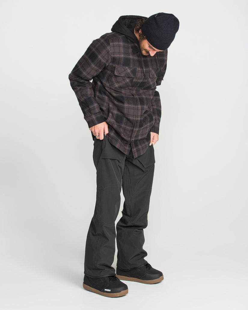 Enson Insulated Riding Flannel Jacke - Black