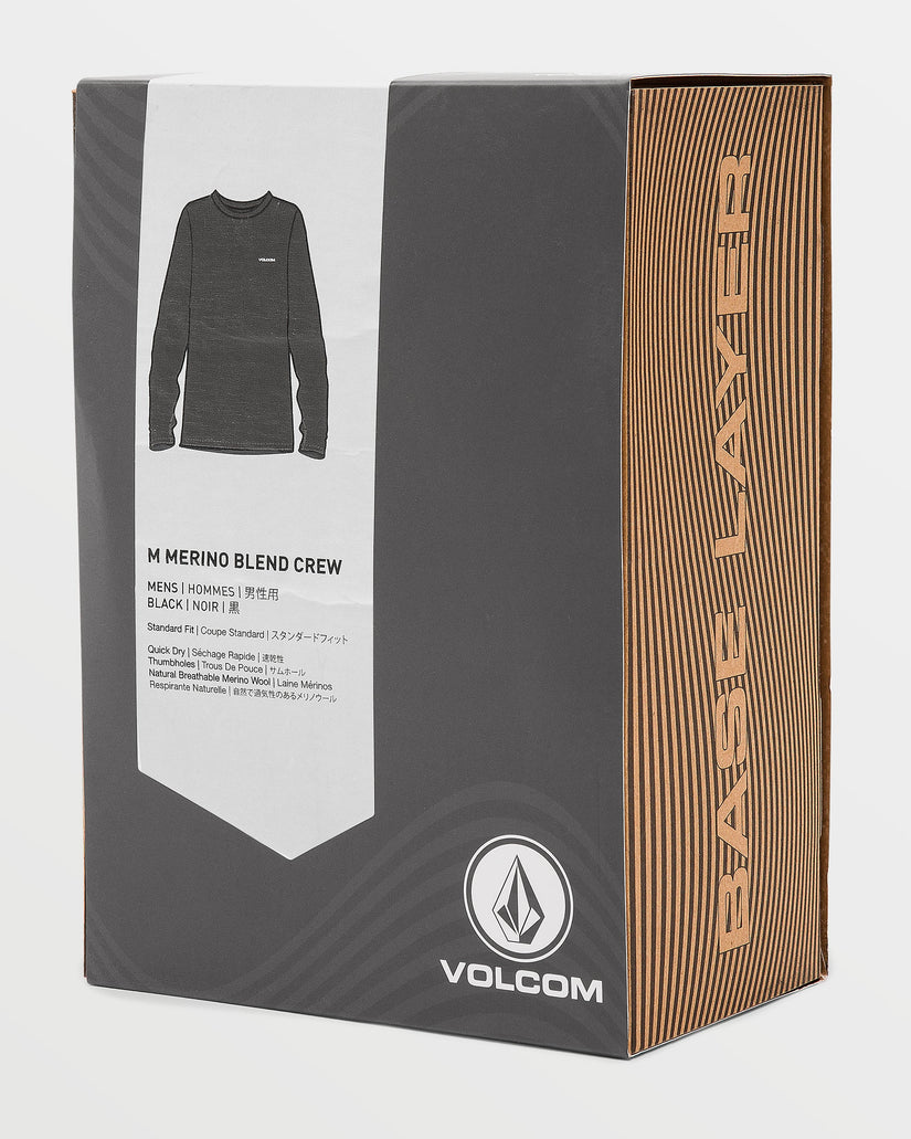 M Merino Blend Basisschicht-Shirt - Black