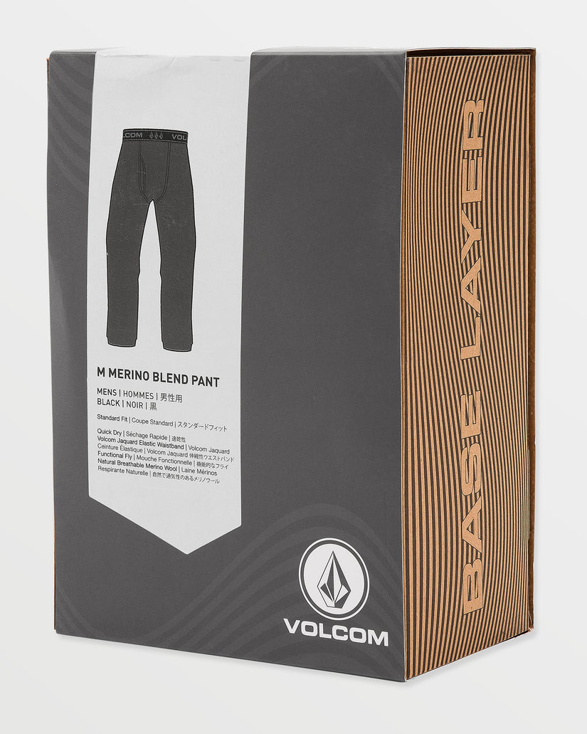 M Merino Blend Basisschicht-Hose - Black