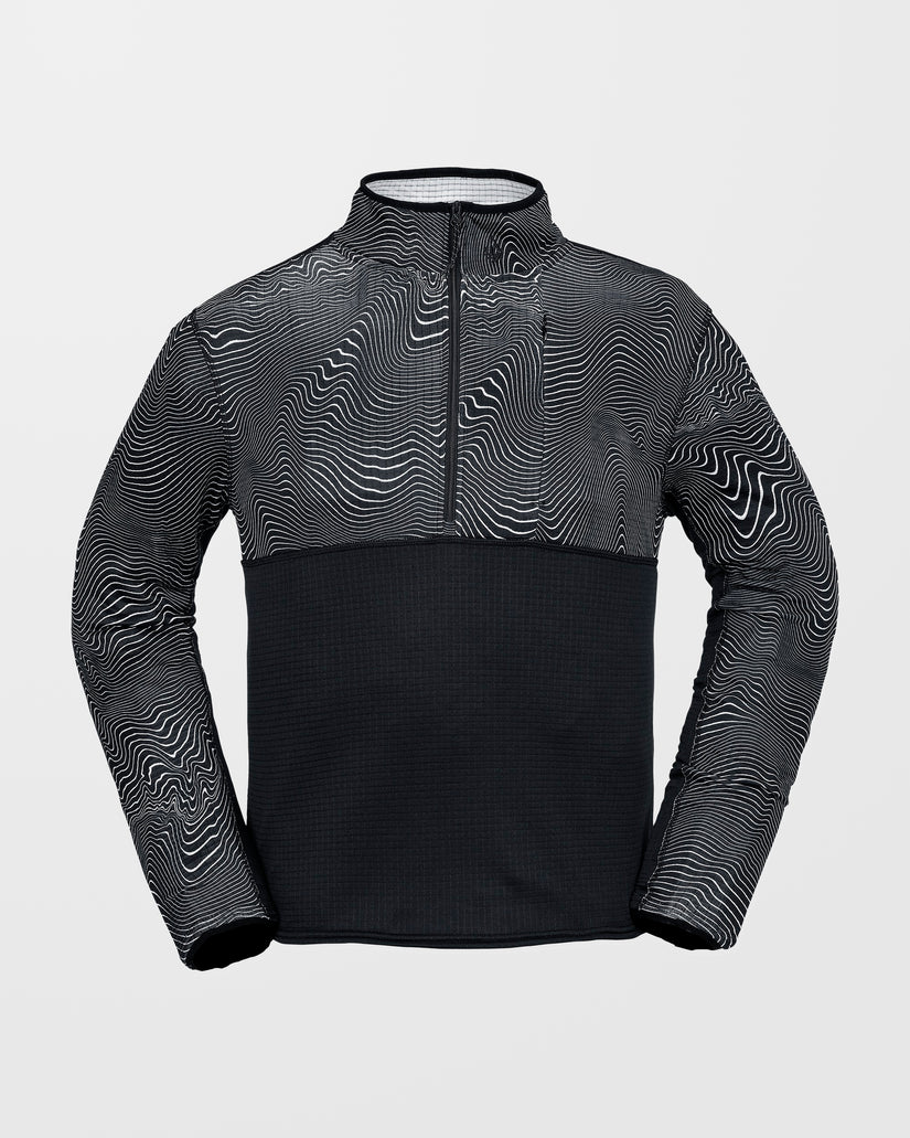 Gridlock Second Layer Fleece Pullover - Black Print