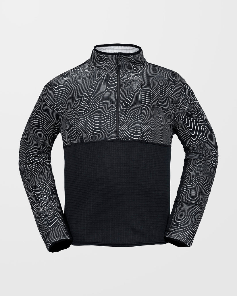 Gridlock Second Layer Fleece Pullover - Black Print