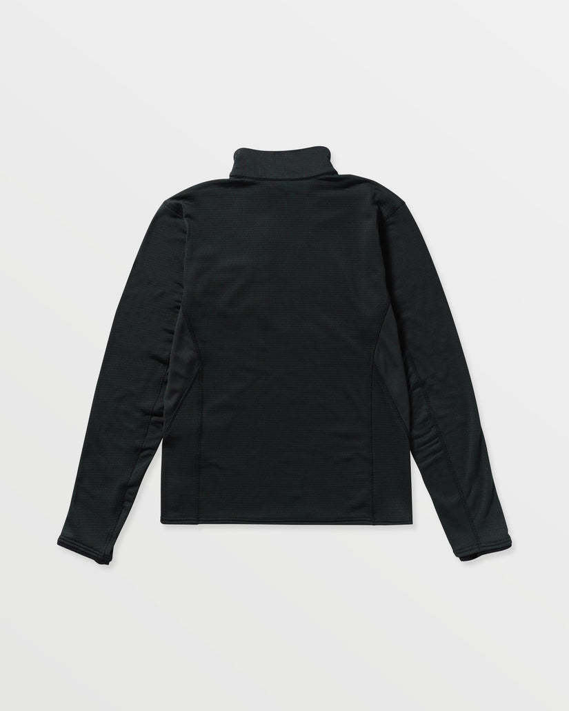 Gridlock Mock Neck Fleece Sweatshirt - Black