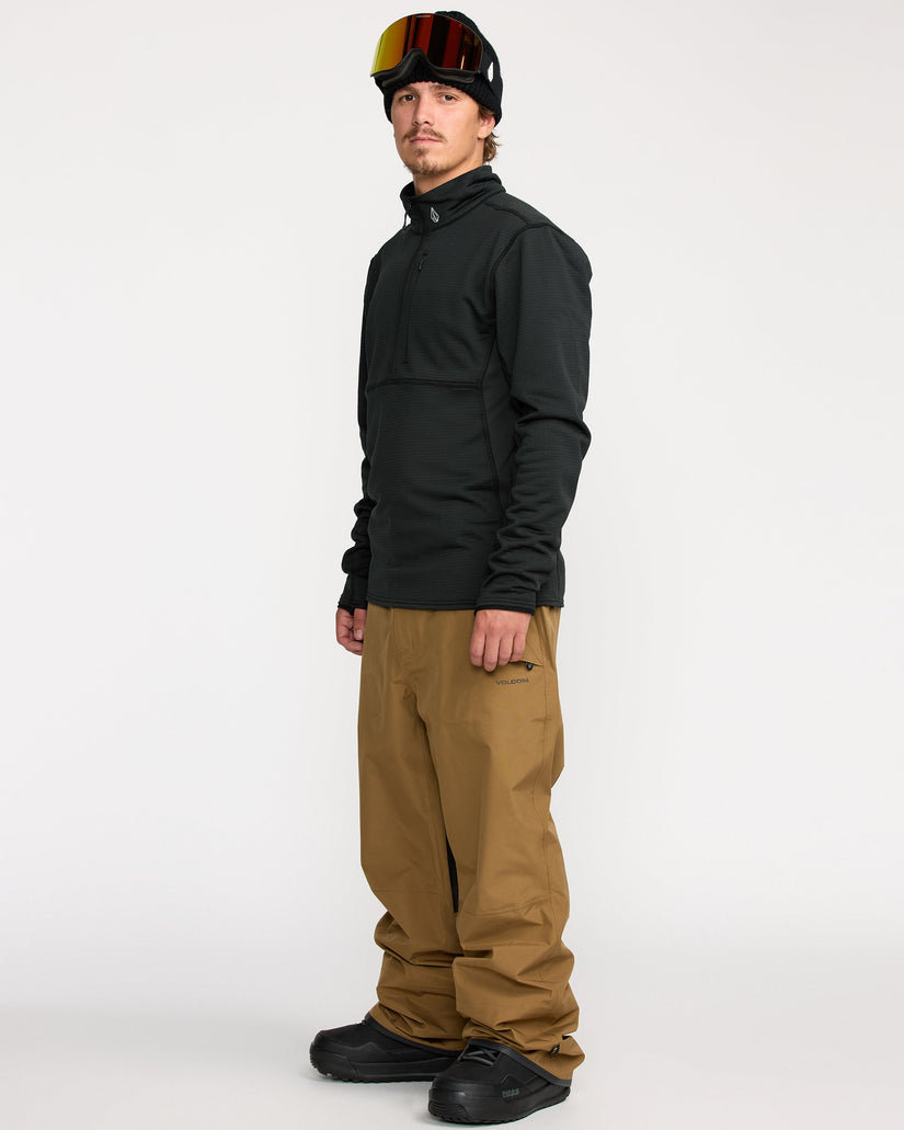 Gridlock Mock Neck Fleece Sweatshirt - Black
