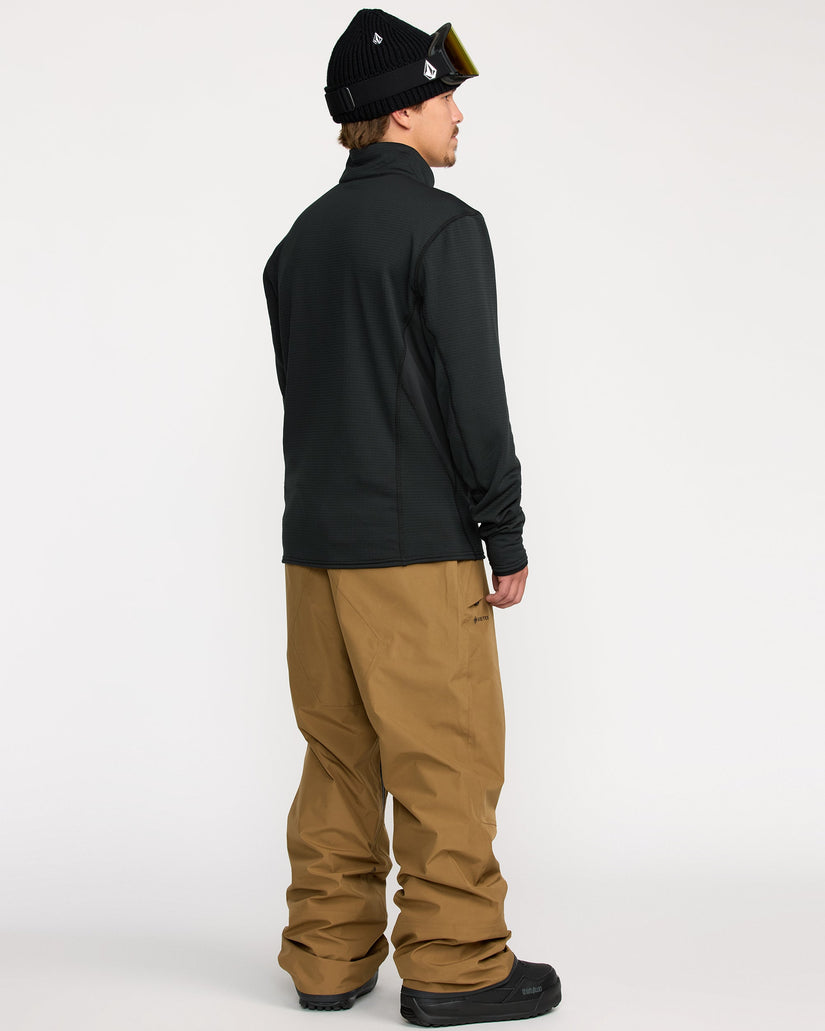 Gridlock Mock Neck Fleece Sweatshirt - Black