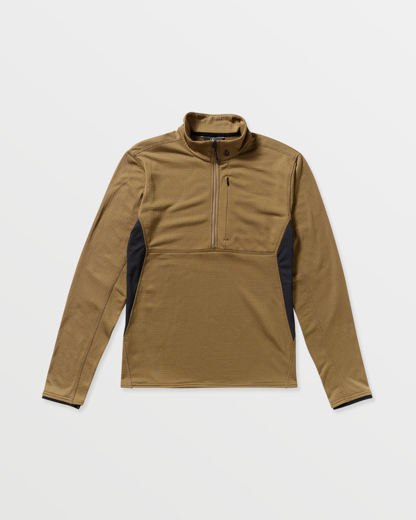 Gridlock Mock Neck Fleece Sweatshirt - Bronze
