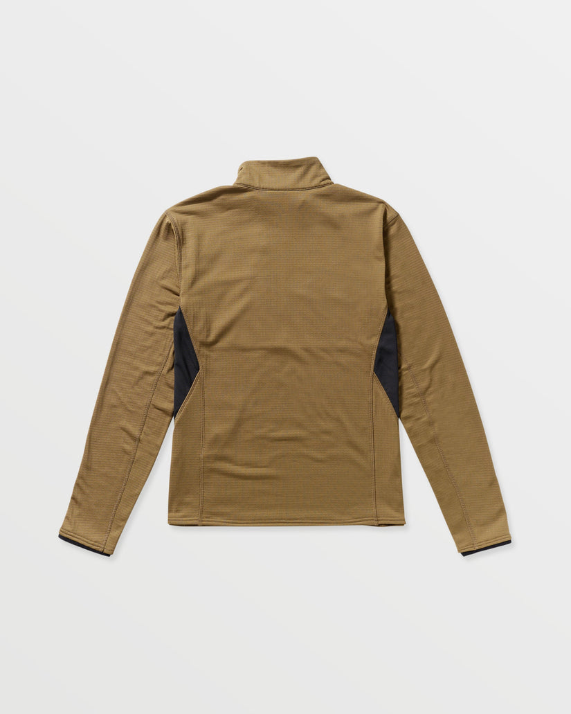 Gridlock Mock Neck Fleece Sweatshirt - Bronze