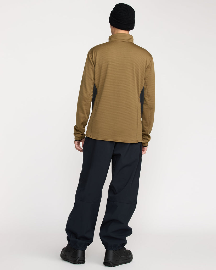 Gridlock Mock Neck Fleece Sweatshirt - Bronze