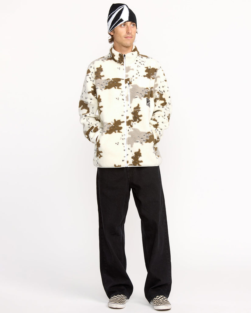 Nelson Sherpa Full Zip Jacke - White