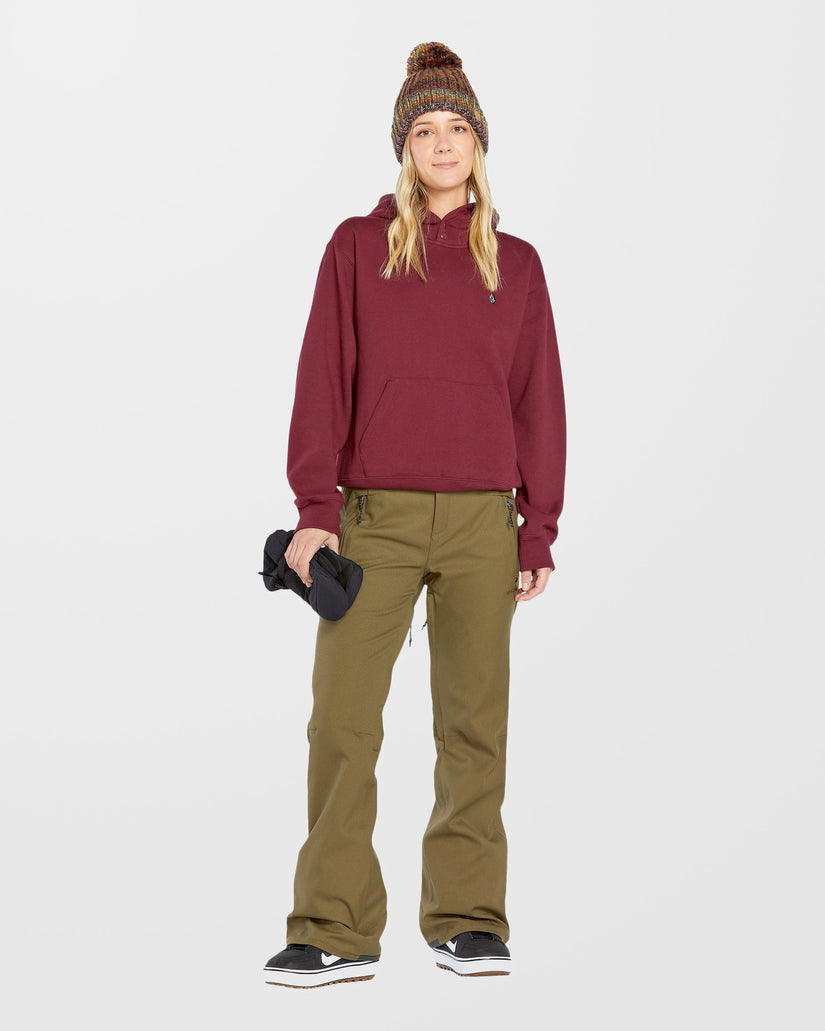 Costus Fleece Kapuzenpullover - Burgundy
