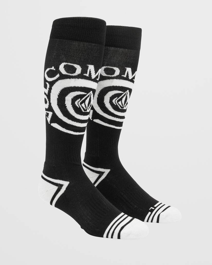 Spiral Over-The-Calf Socken - Black