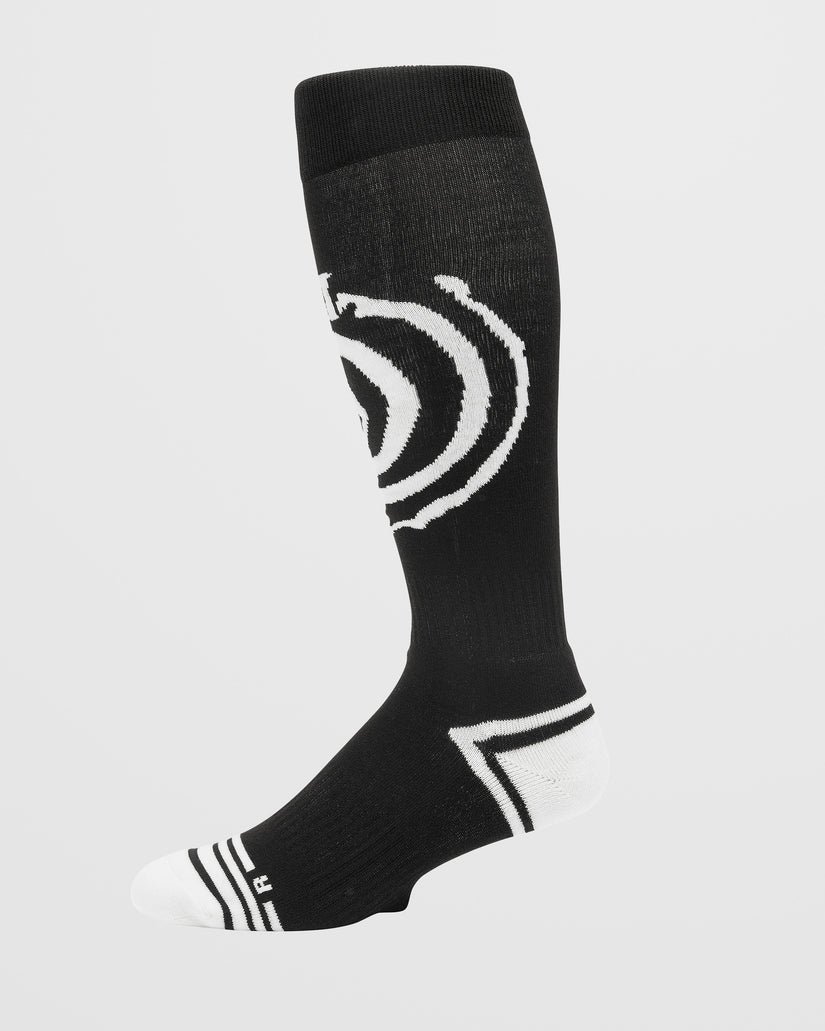 Spiral Over-The-Calf Socken - Black
