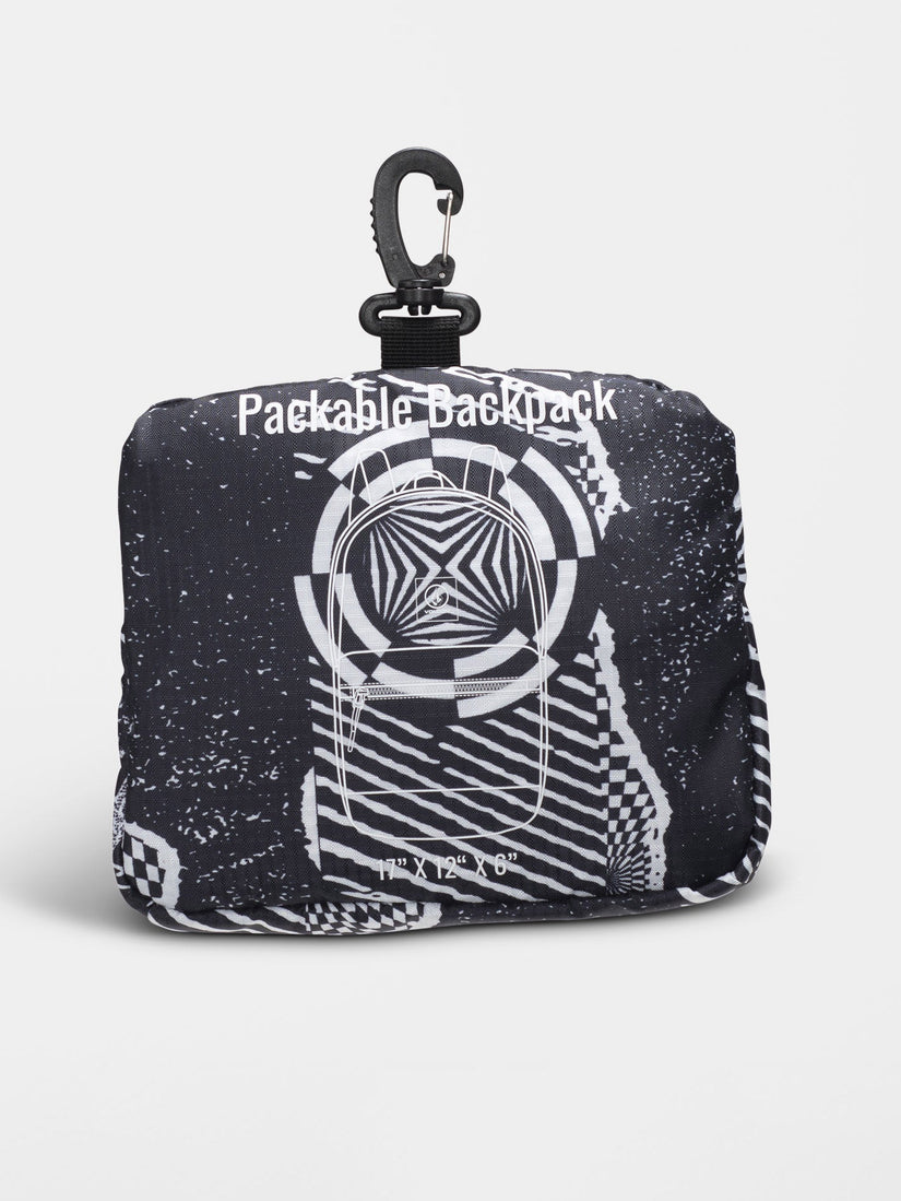 Bt Packable Rucksack - Black/White