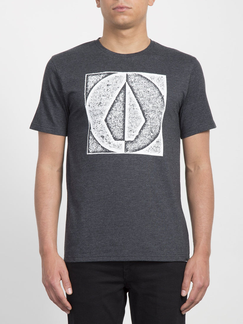 Stamp Divide T-Shirt - Heather Black