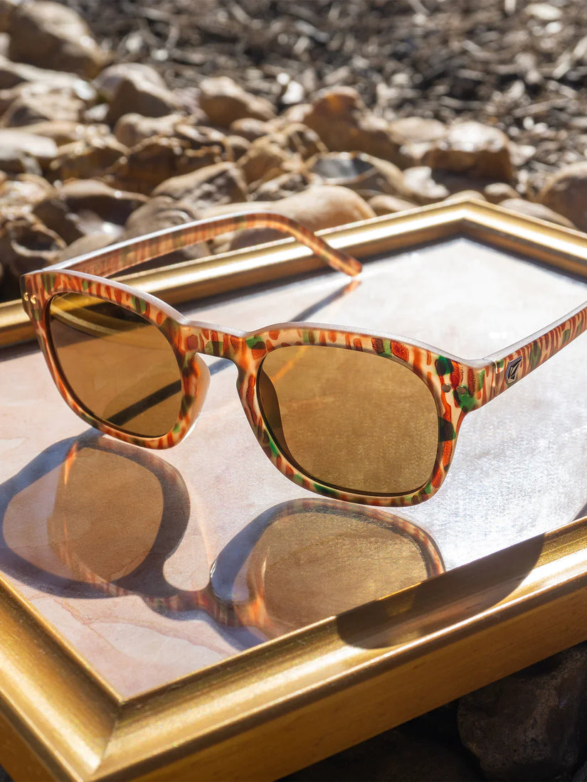 Earth Tripper Matte Geo Sonnenbrille (Bronze Lens) - MEGA ORANGE